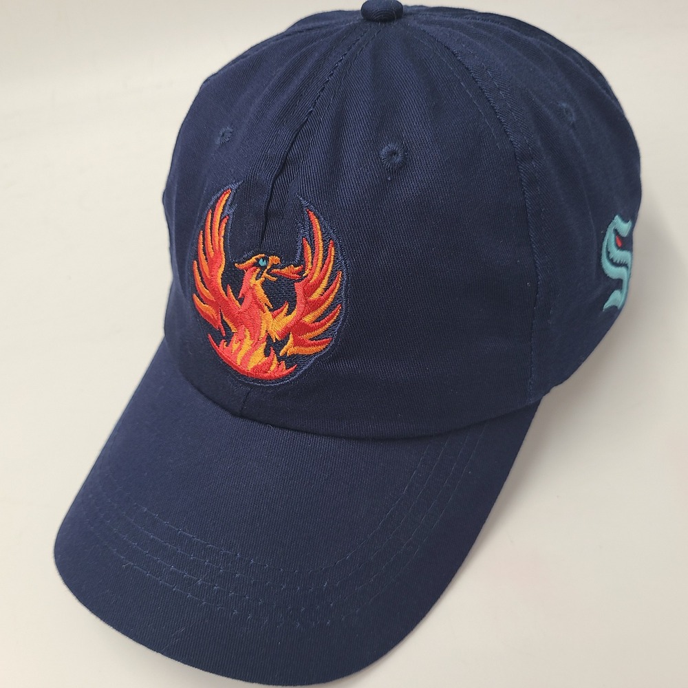 Coachella Valley Firebirds Seattle Kraken Hat Snapback Blue Alaska Airlines AHL